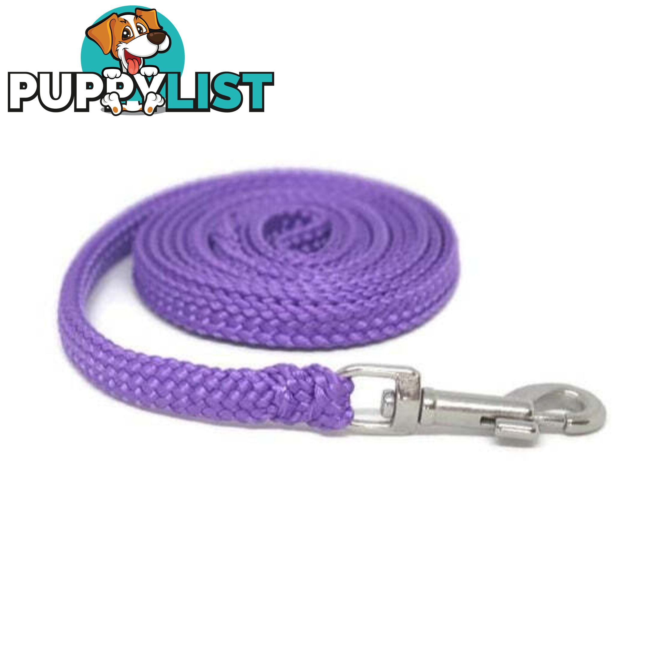1.8m to 10m Long Dog Lead No Stitching Tough Yarnix 10mm Wide - YNXLD10-10-BL-BR