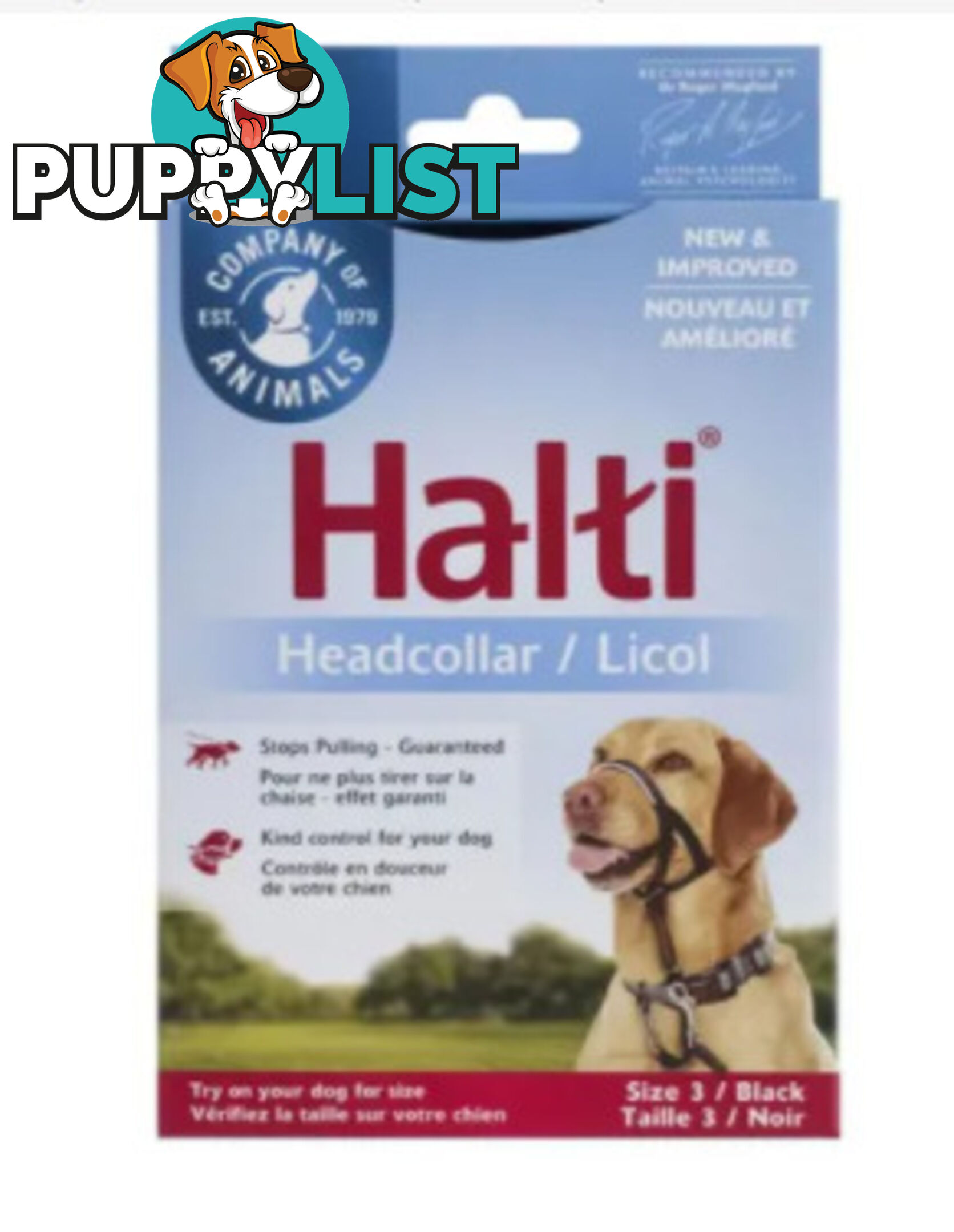 Halti Headcollar Black - Company of Animals. - WPS-DAH2005