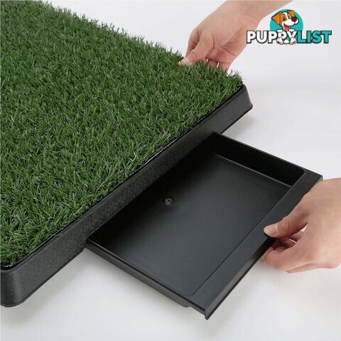 Pet Dog Potty Tray Training Toilet + 1 Grass Mat 63cm x 50cm - V274-PET-HH208A-1MAT