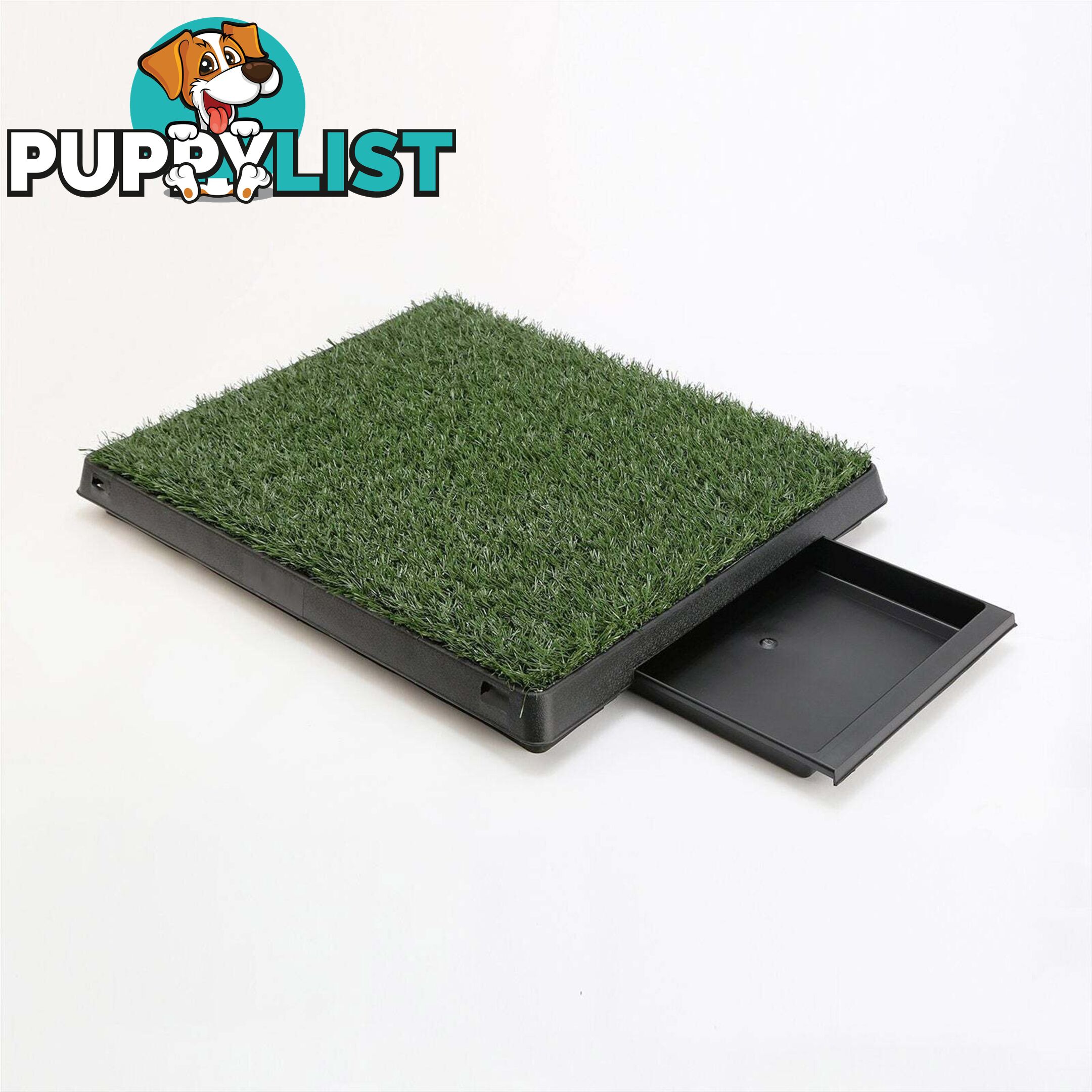 Pet Dog Potty Tray Training Toilet + 1 Grass Mat 63cm x 50cm - V274-PET-HH208A-1MAT