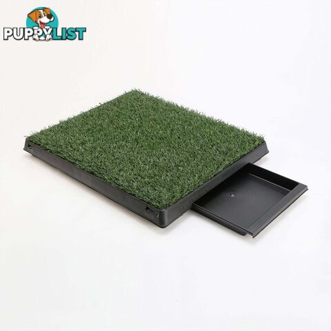 Pet Dog Potty Tray Training Toilet + 1 Grass Mat 63cm x 50cm - V274-PET-HH208A-1MAT