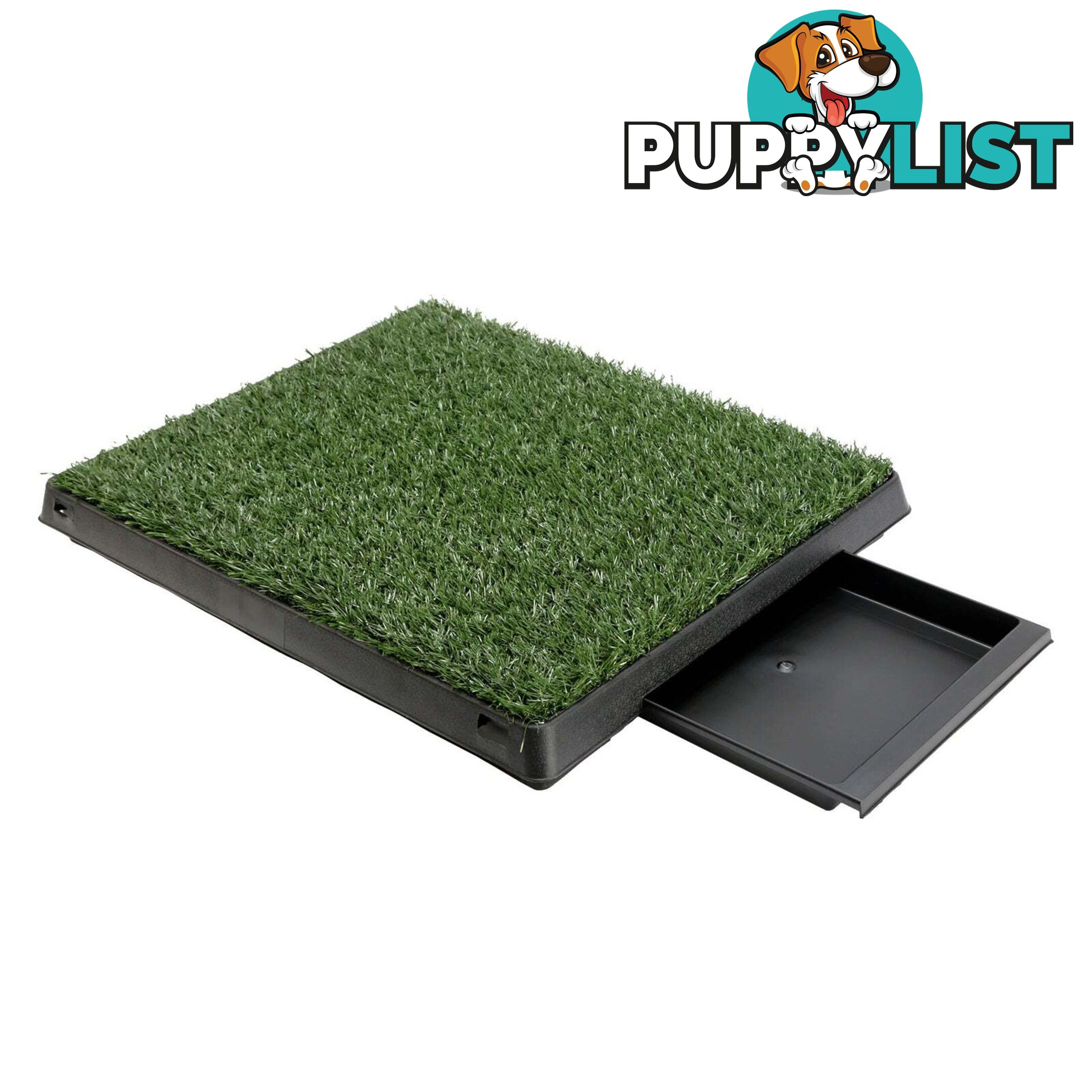 Pet Dog Potty Tray Training Toilet + 1 Grass Mat 63cm x 50cm - V274-PET-HH208A-1MAT