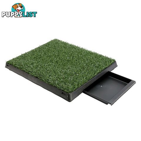 Pet Dog Potty Tray Training Toilet + 1 Grass Mat 63cm x 50cm - V274-PET-HH208A-1MAT