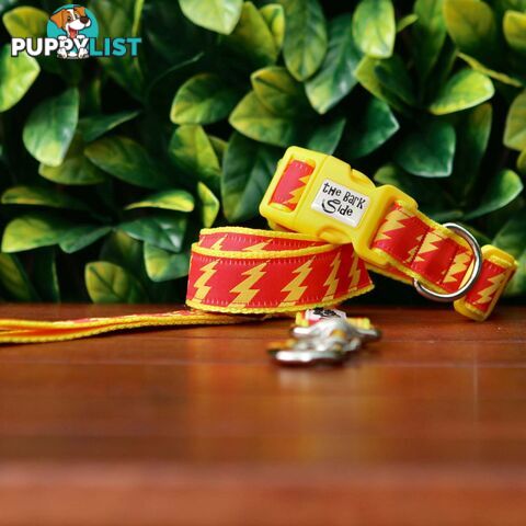 Lightning Bolt Dog Lead / Dog Leash - Hand Made by The Bark Side - TBSLDLIGYEL201.8