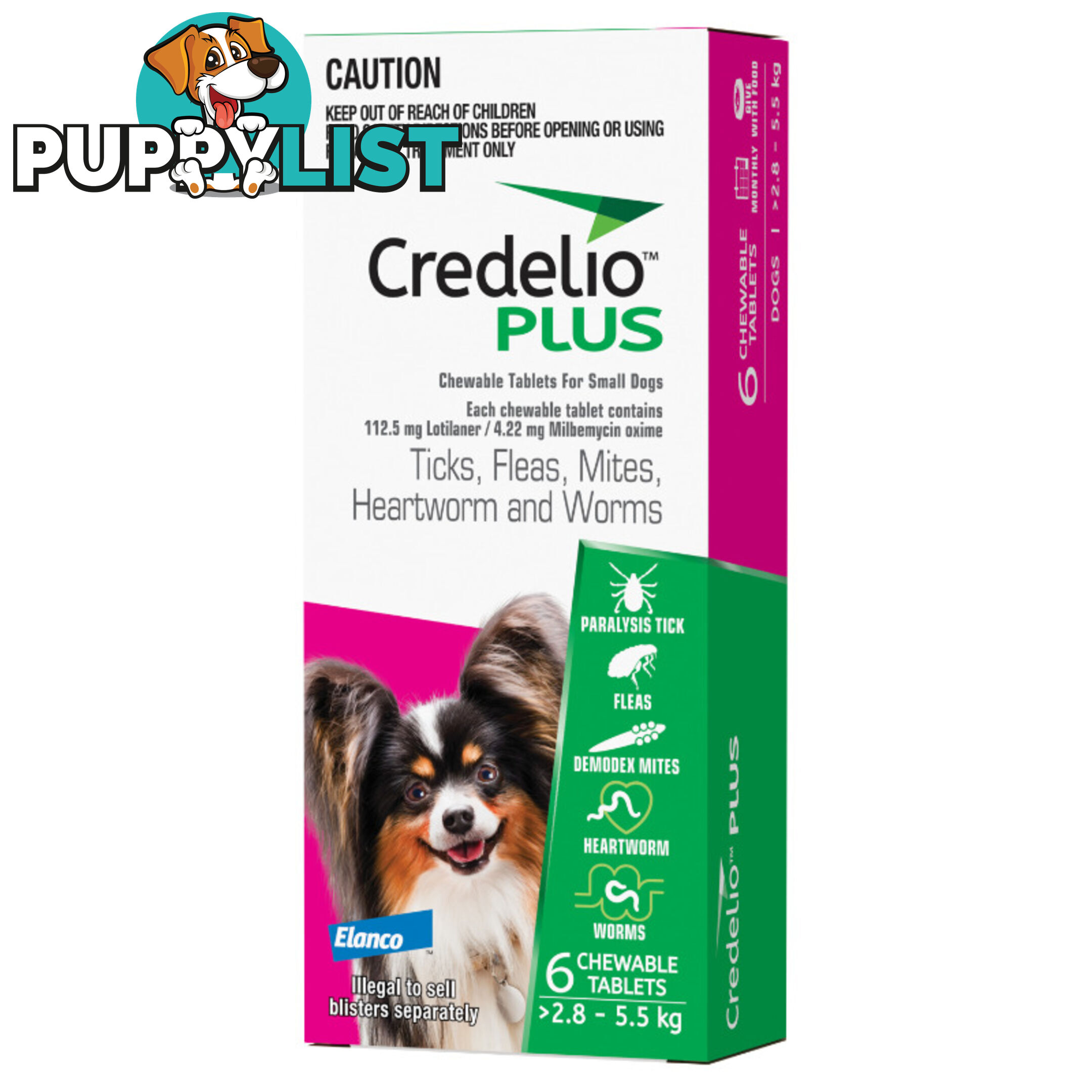 Credelio Plus Ticks, Fleas, Mites, Heartworm, and Worms - EDACPDS1