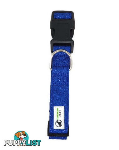 Bling Glitter Overlay Nylon Collar - Breakaway Buckle - Moondidley Pets - MDPCOLBLIMRED
