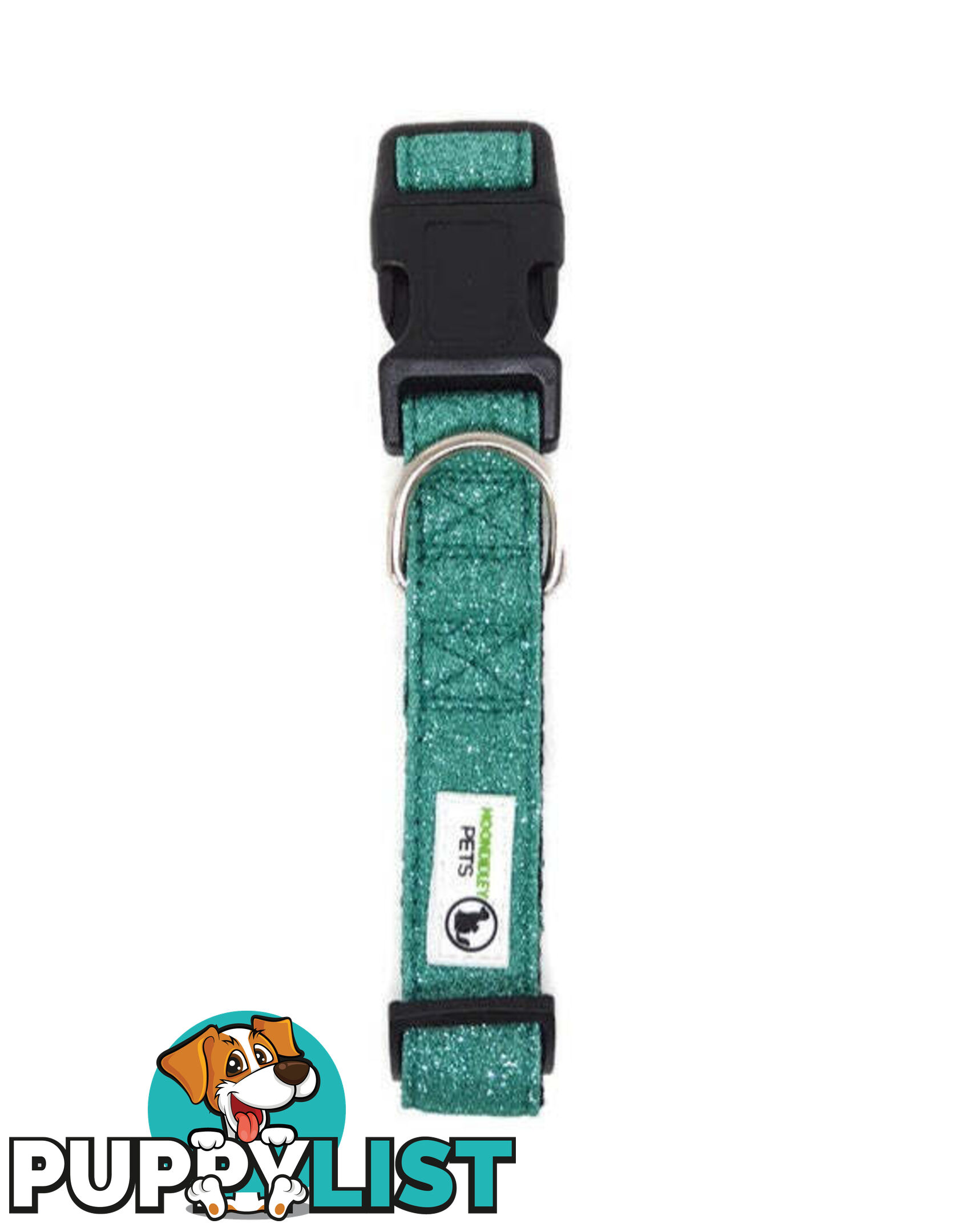 Bling Glitter Overlay Nylon Collar - Breakaway Buckle - Moondidley Pets - MDPCOLBLIMRED