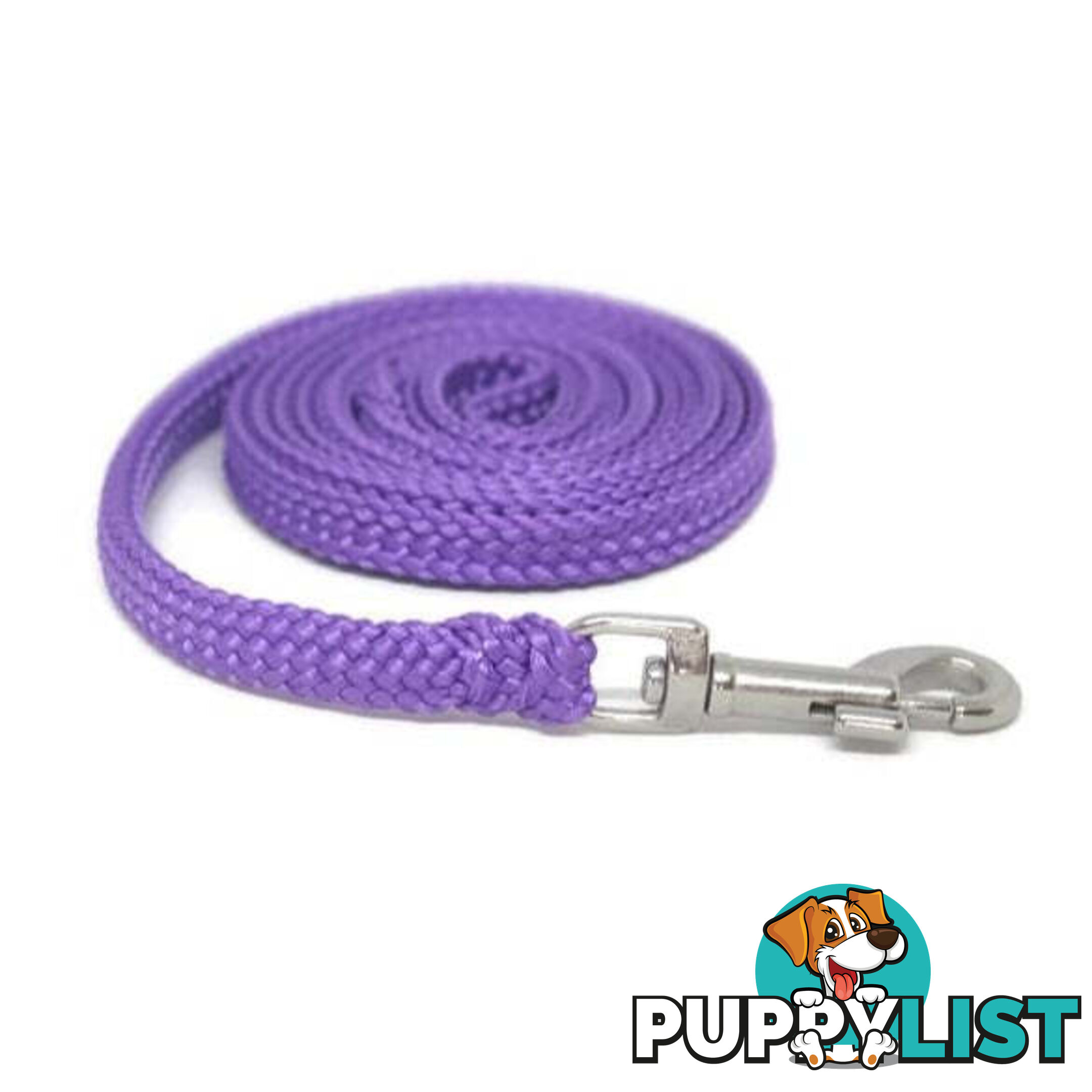 1.8m to 10m Long Dog Lead No Stitching Tough Yarnix 10mm Wide - YNXLD10-1.8-BL-BR