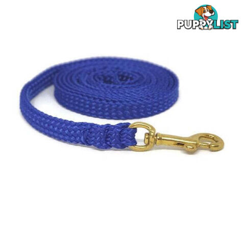1.8m to 10m Long Dog Lead No Stitching Tough Yarnix 10mm Wide - YNXLD10-1.8-BL-BR