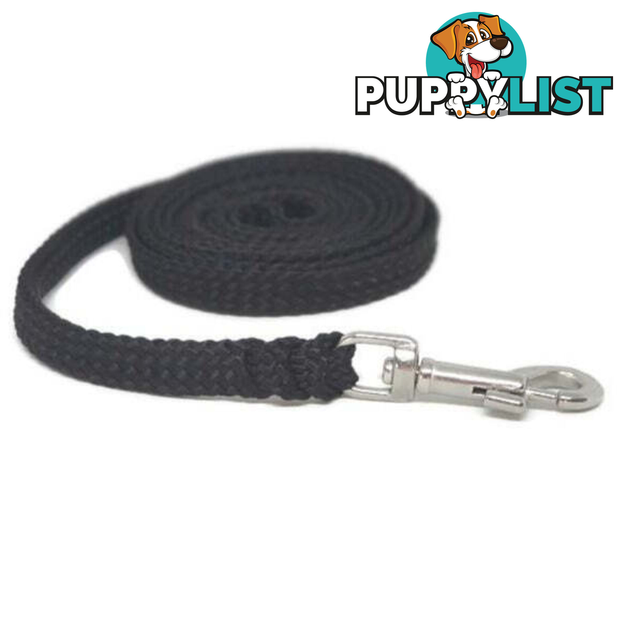1.8m to 10m Long Dog Lead No Stitching Tough Yarnix 10mm Wide - YNXLD10-1.8-BL-BR