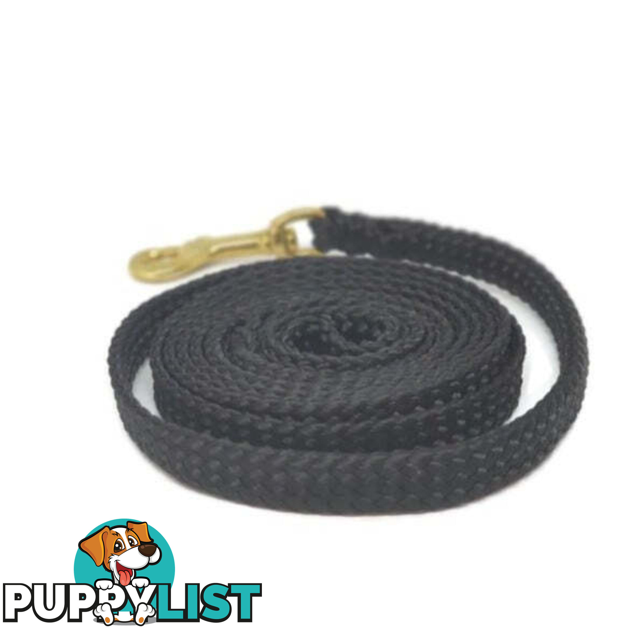 1.8m to 10m Long Dog Lead No Stitching Tough Yarnix 10mm Wide - YNXLD10-1.8-BL-BR