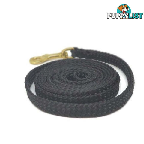1.8m to 10m Long Dog Lead No Stitching Tough Yarnix 10mm Wide - YNXLD10-1.8-BL-BR