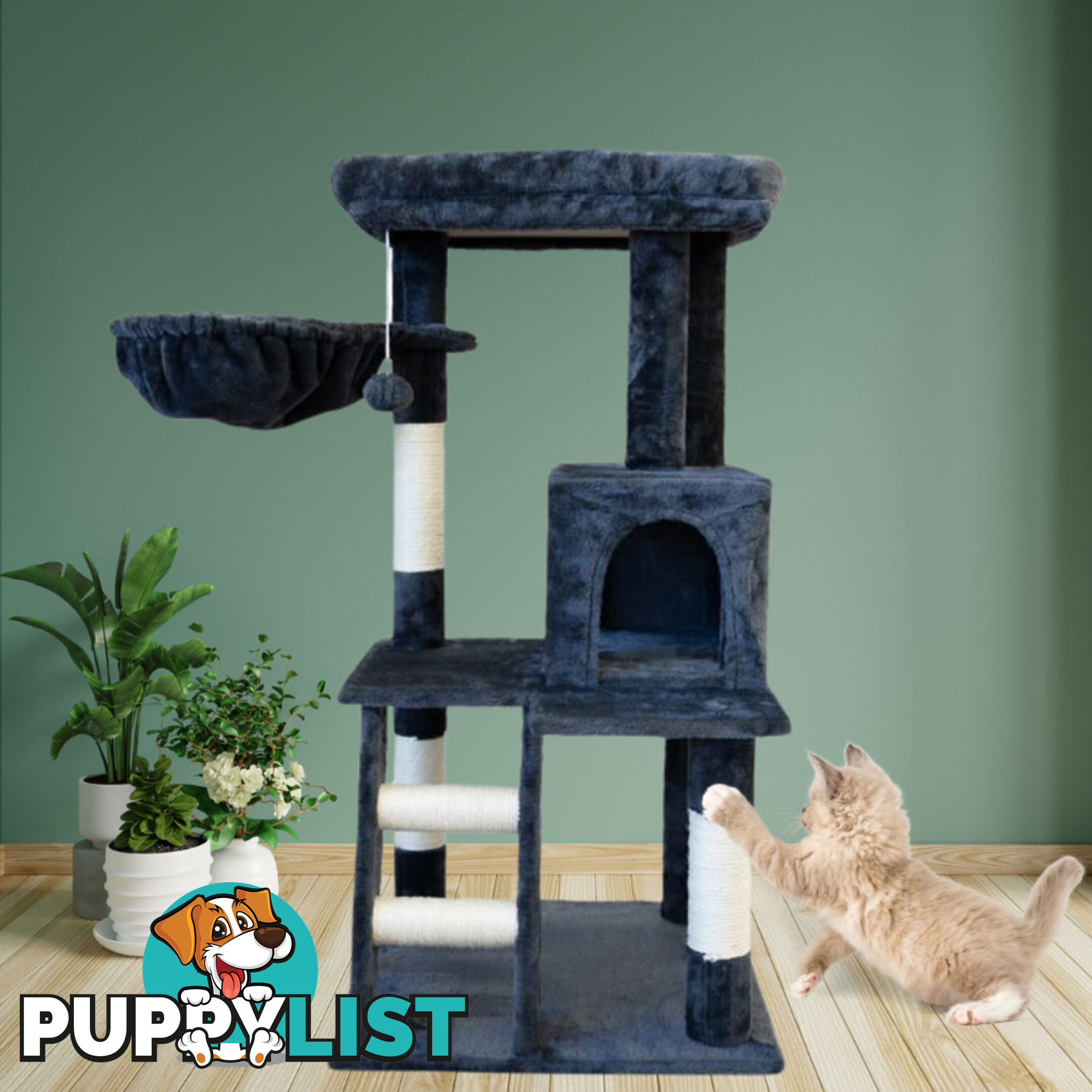 Petwiz 100cm Luna Premium Cat Tree Scratching Post - V378-PW-LUNA-100-LG