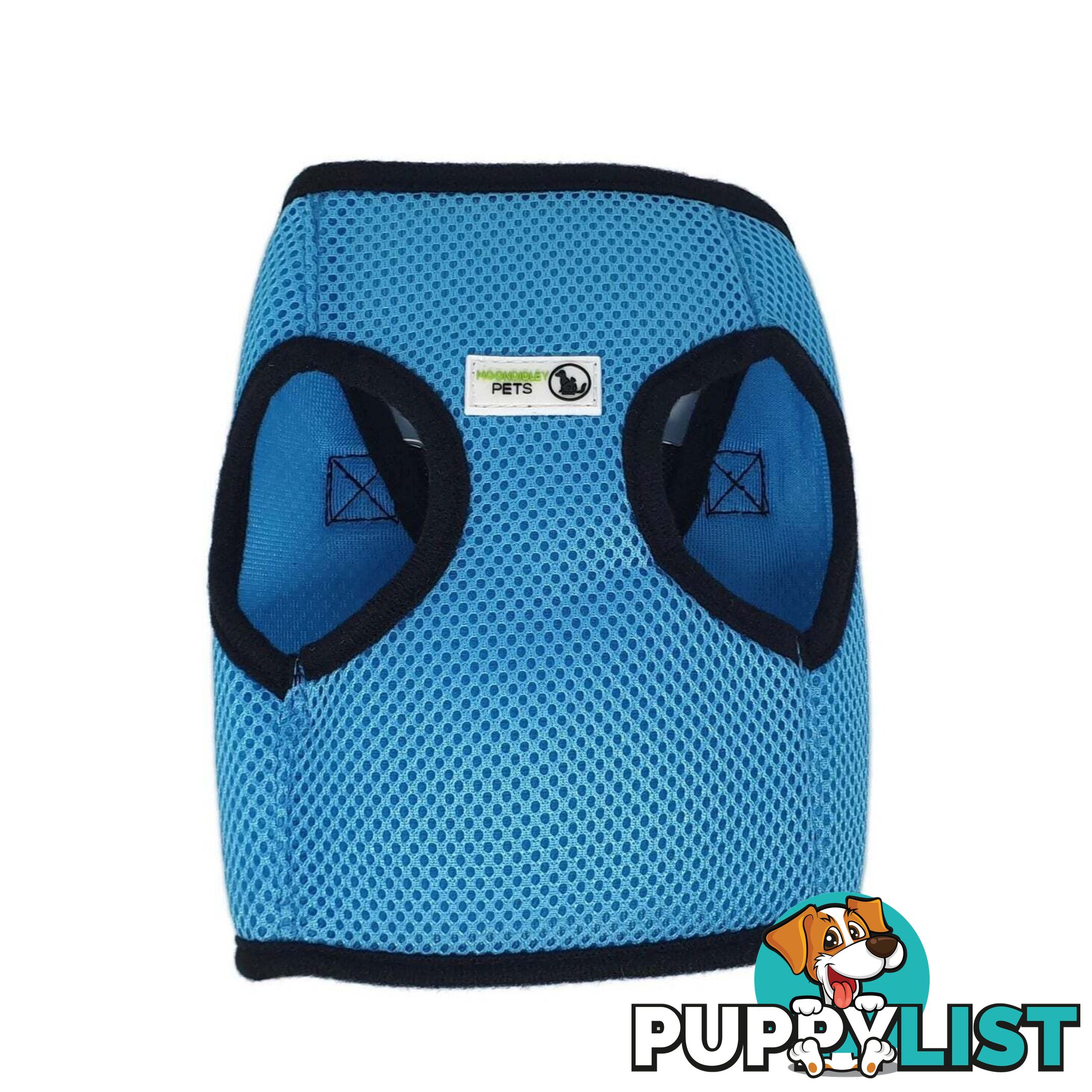 Doggie ID Vest Soft Air Mesh Personlised Embroidered - MDPIDVESXLLBLU