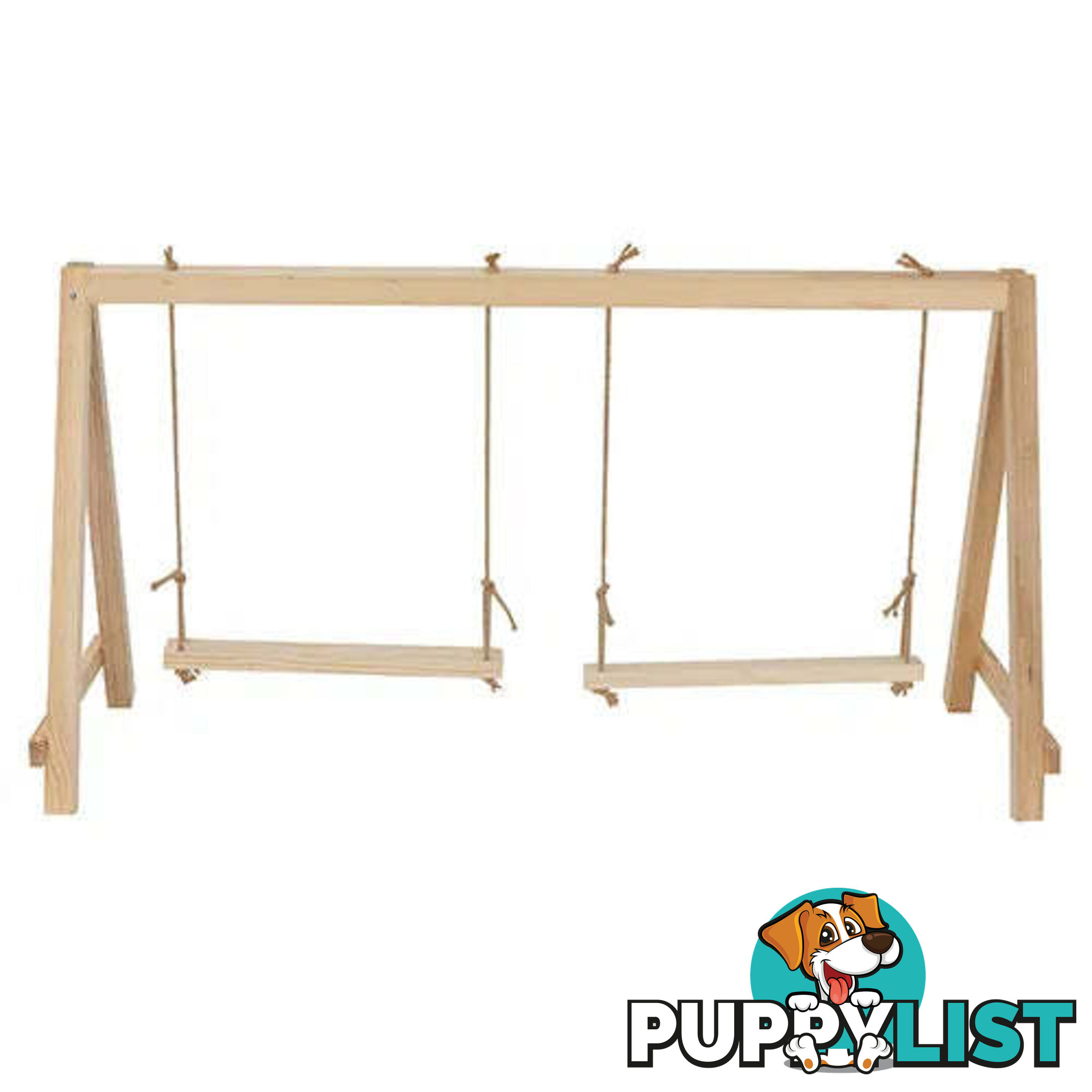 CHICKEN PLAYGROUND - WOODEN DOUBLE SWING - BAINBRIDGE - BB-A8560