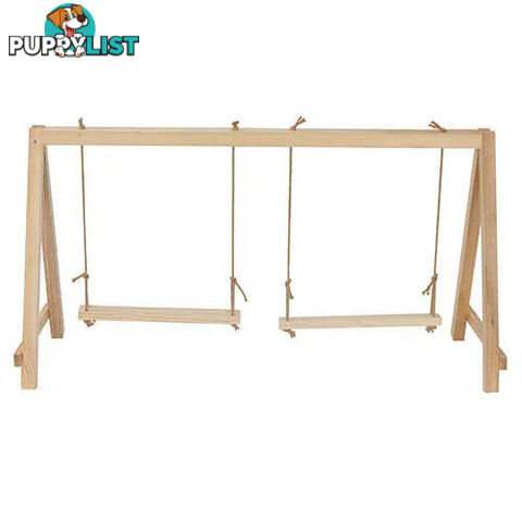 CHICKEN PLAYGROUND - WOODEN DOUBLE SWING - BAINBRIDGE - BB-A8560