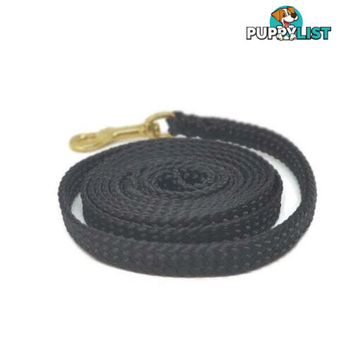 1.8m to 10m Long Dog Lead No Stitching Tough Yarnix 10mm Wide - YNXLD10-3-BK-SS