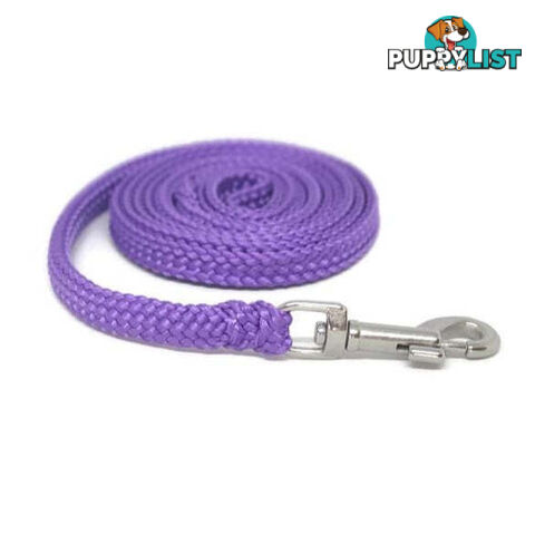 1.8m to 10m Long Dog Lead No Stitching Tough Yarnix 10mm Wide - YNXLD10-3-BK-SS