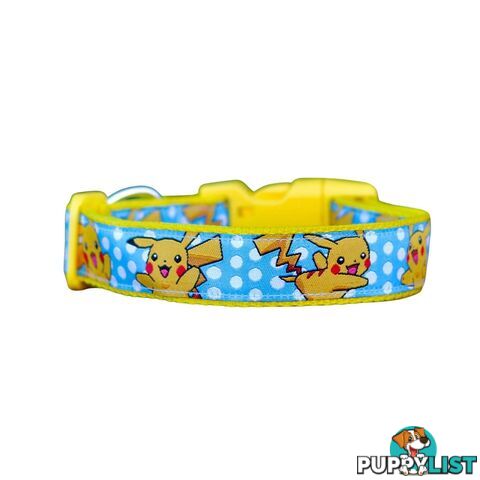 Pikachu Dog Collar / Pokemon - Hand Made by The Bark Side - TBSPIKL