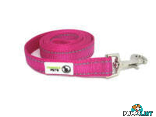 1.8m Nylon w/Reflective Stitching Dog Lead - Moondidley Pets - MDPLDREFBLK201.8