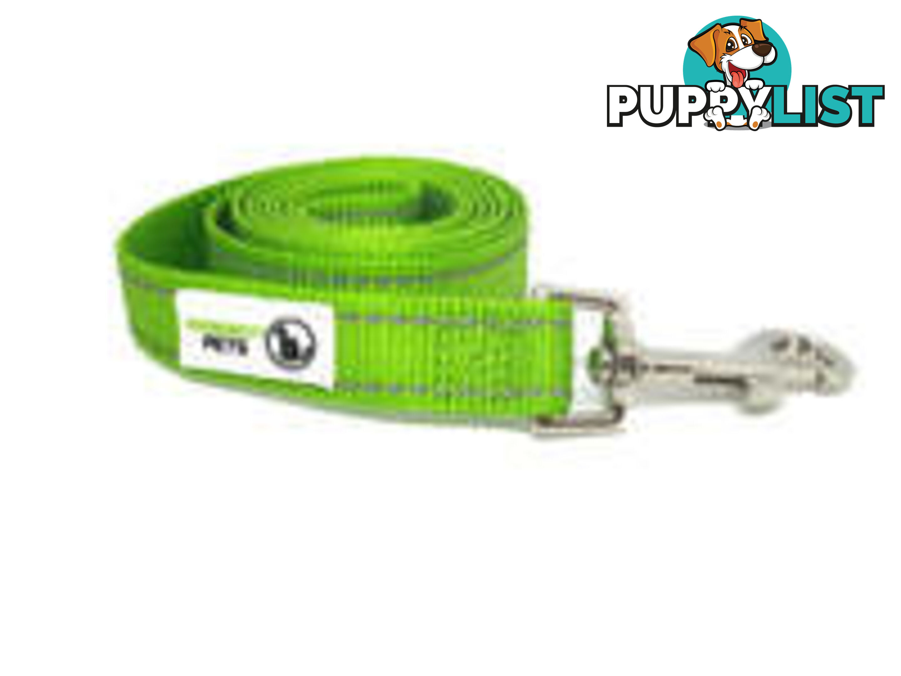1.8m Nylon w/Reflective Stitching Dog Lead - Moondidley Pets - MDPLDREFBLK201.8
