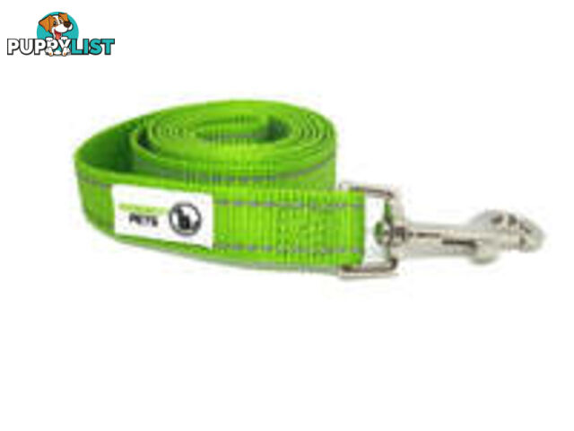 1.8m Nylon w/Reflective Stitching Dog Lead - Moondidley Pets - MDPLDREFBLK201.8