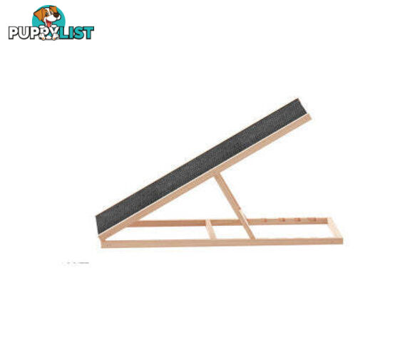 i.Pet Dog Ramp Adjustable Height for Bed, Sofa or Car Foldable - FDR-D-WOOD70-GR