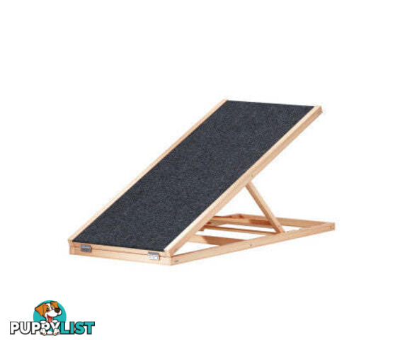 i.Pet Dog Ramp Adjustable Height for Bed, Sofa or Car Foldable - FDR-D-WOOD70-GR
