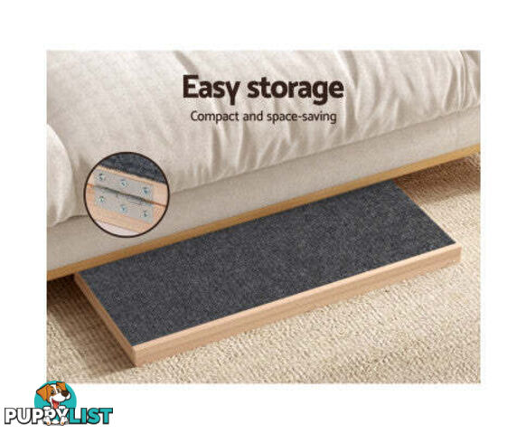i.Pet Dog Ramp Adjustable Height for Bed, Sofa or Car Foldable - FDR-D-WOOD70-GR