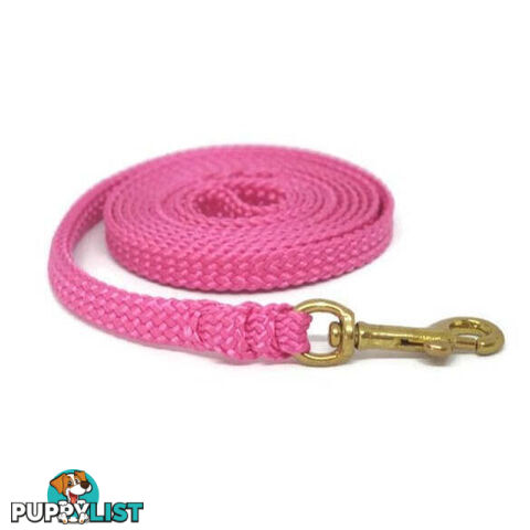 1.8m to 10m Long Dog Lead No Stitching Tough Yarnix 10mm Wide - YNXLD10-10-PNK-SS