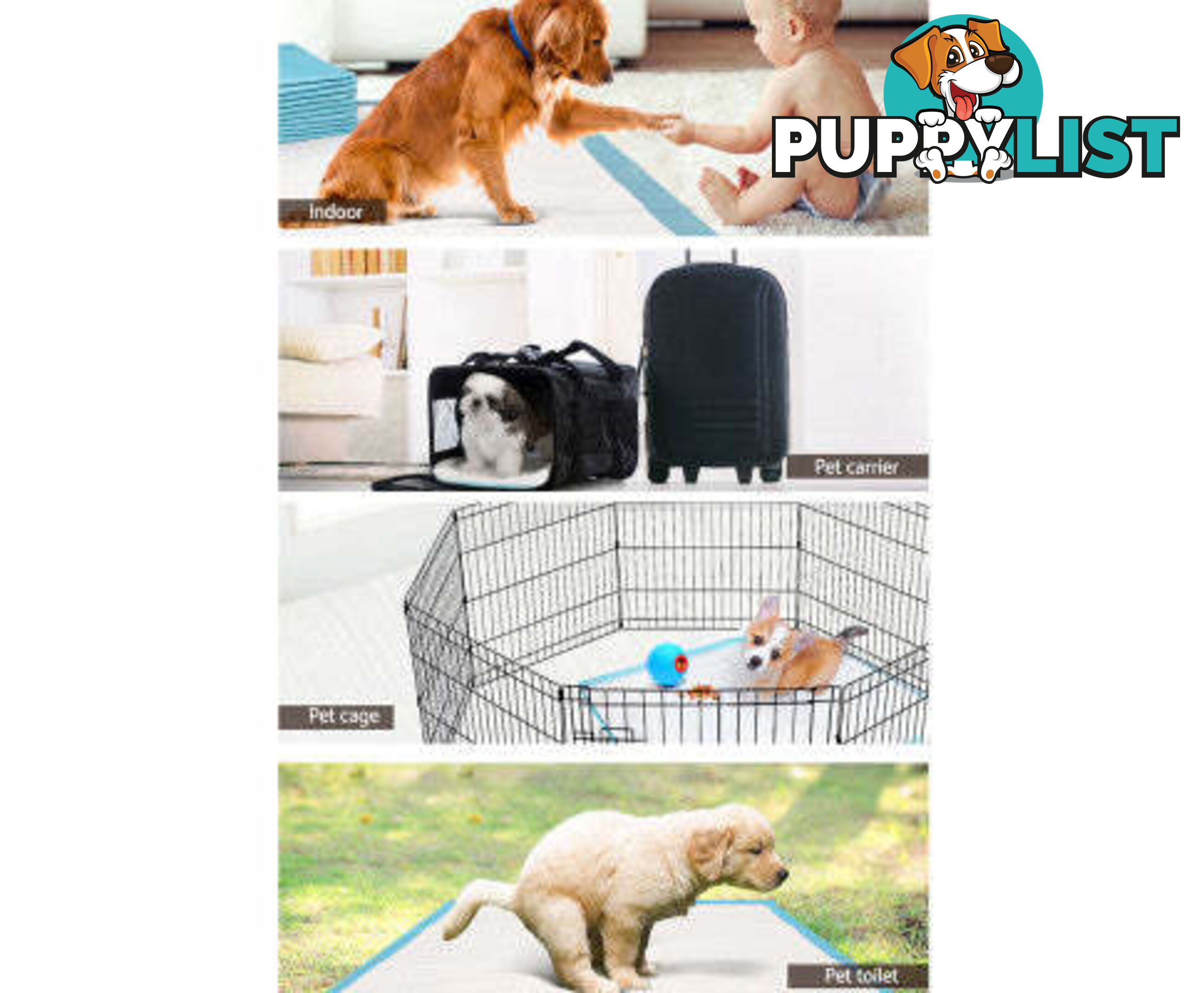 Puppy Dog Pet Training Pads Cat Toilet 60 x 60cm Super Absorbent Indoor Disposable - PET-PAD-PK-400