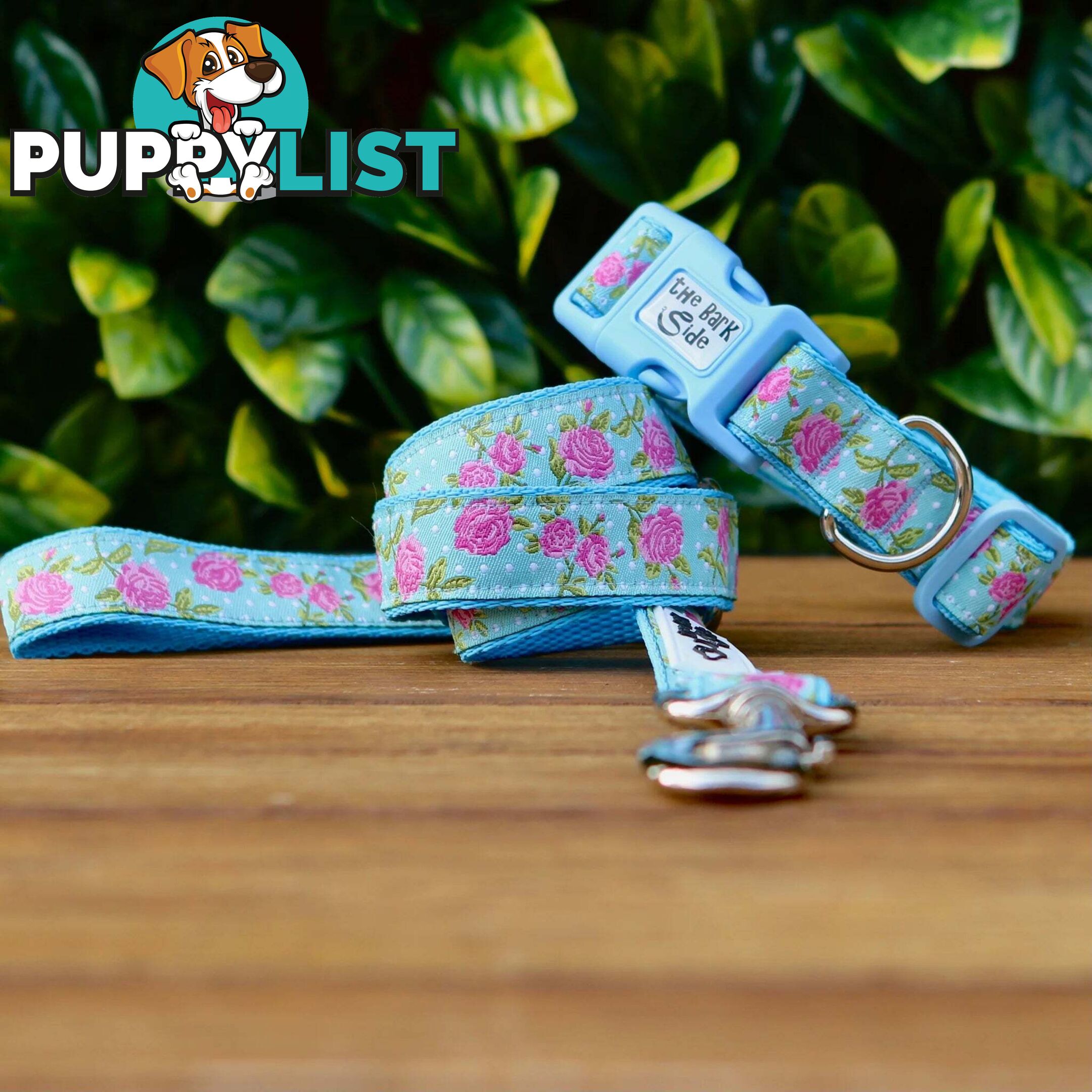 Rose Dog Lead / Dog Leash - Hand Made by The Bark Side - TBSLDROSPNK201.5