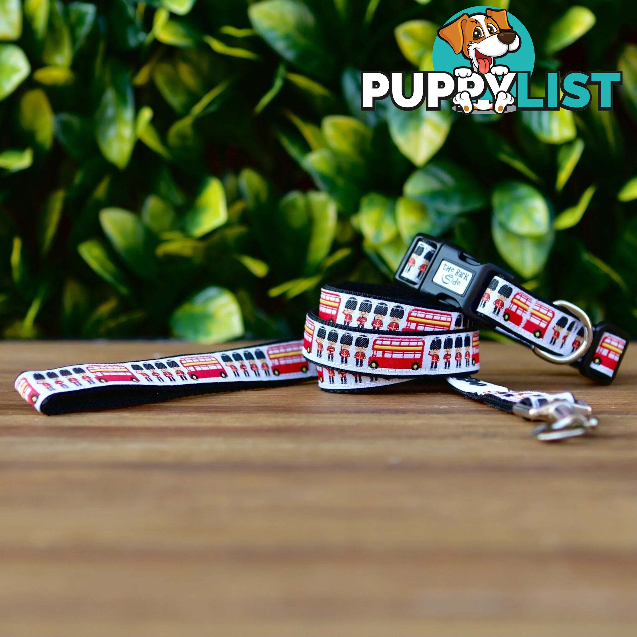 London Themed Dog Lead / Dog Leash - Hand Made by The Bark Side - TBSLDLONBLK201.5