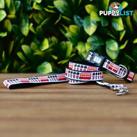 London Themed Dog Lead / Dog Leash - Hand Made by The Bark Side - TBSLDLONBLK201.5