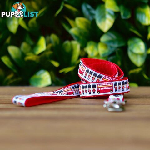 London Themed Dog Lead / Dog Leash - Hand Made by The Bark Side - TBSLDLONBLK201.5