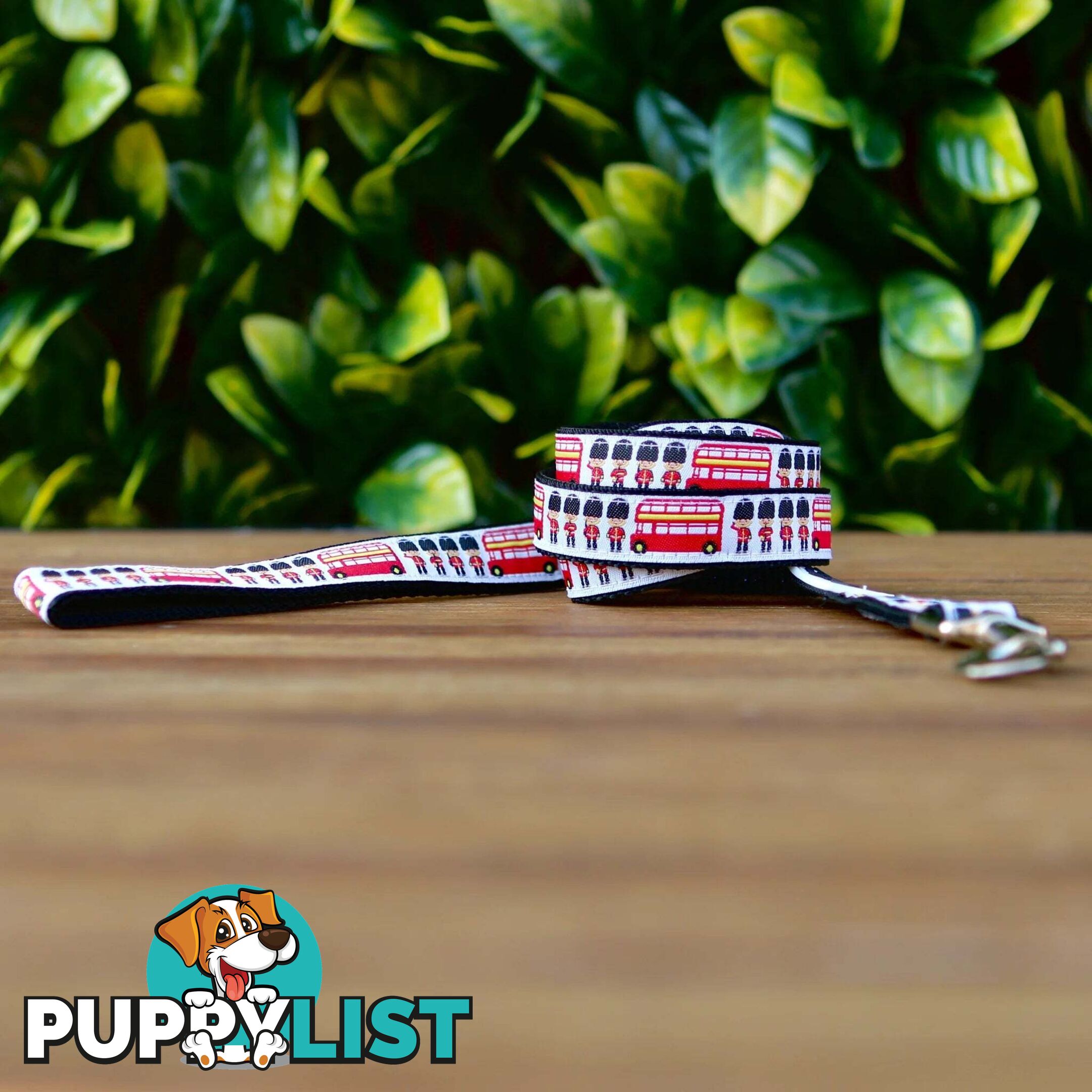 London Themed Dog Lead / Dog Leash - Hand Made by The Bark Side - TBSLDLONBLK201.5