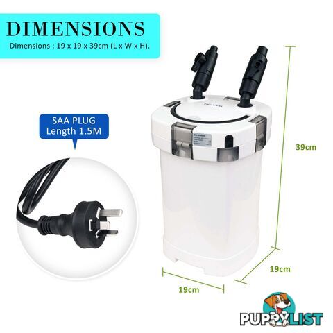 Aquarium External Canister Filter 1000L/H - V274-AQ-HW504