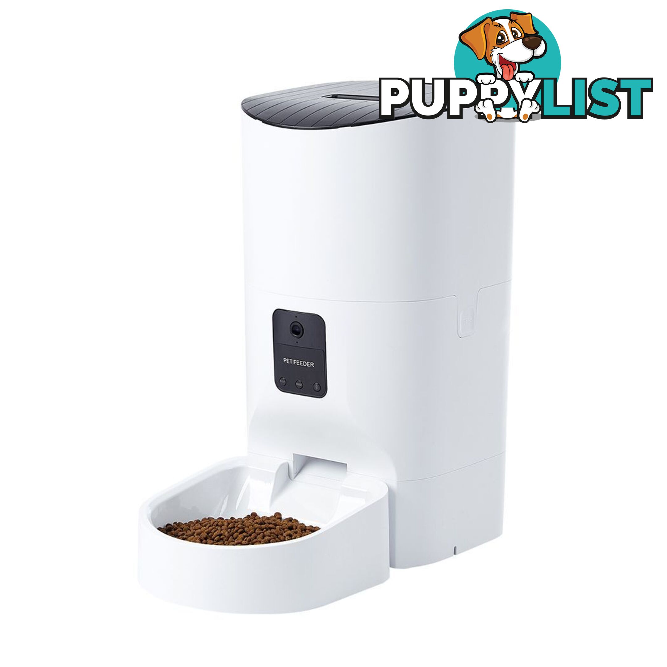 Smart Pet Feeder Camera Dog Cat Automatic Food Dispenser Portable Remote Bowl - WB-PT1043-9L-WH
