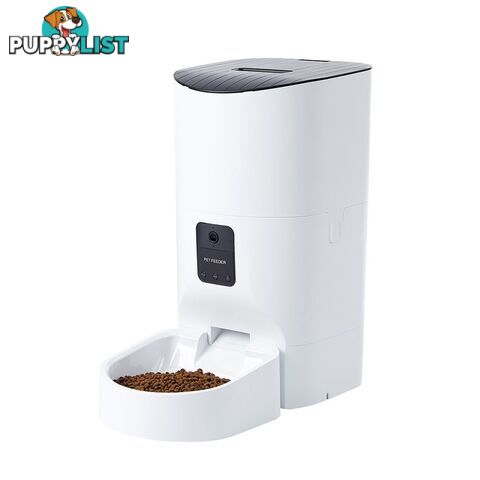 Smart Pet Feeder Camera Dog Cat Automatic Food Dispenser Portable Remote Bowl - WB-PT1043-9L-WH