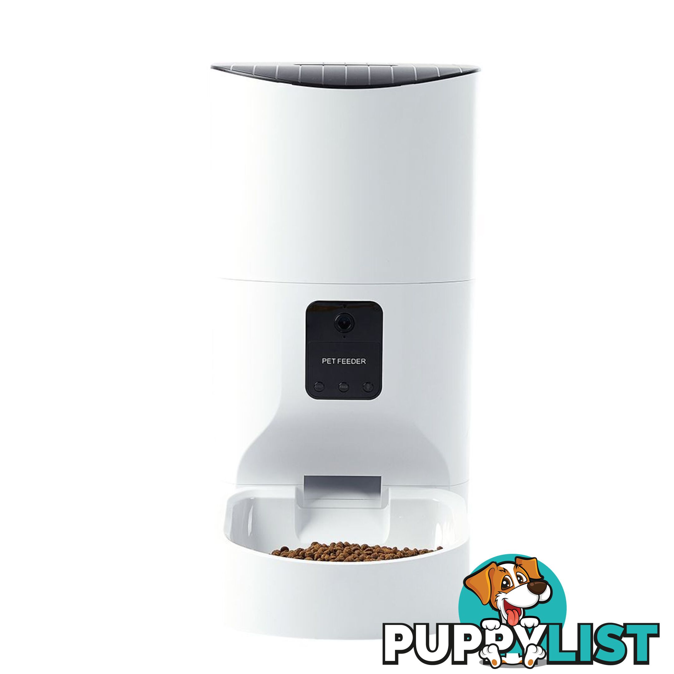 Smart Pet Feeder Camera Dog Cat Automatic Food Dispenser Portable Remote Bowl - WB-PT1043-9L-WH