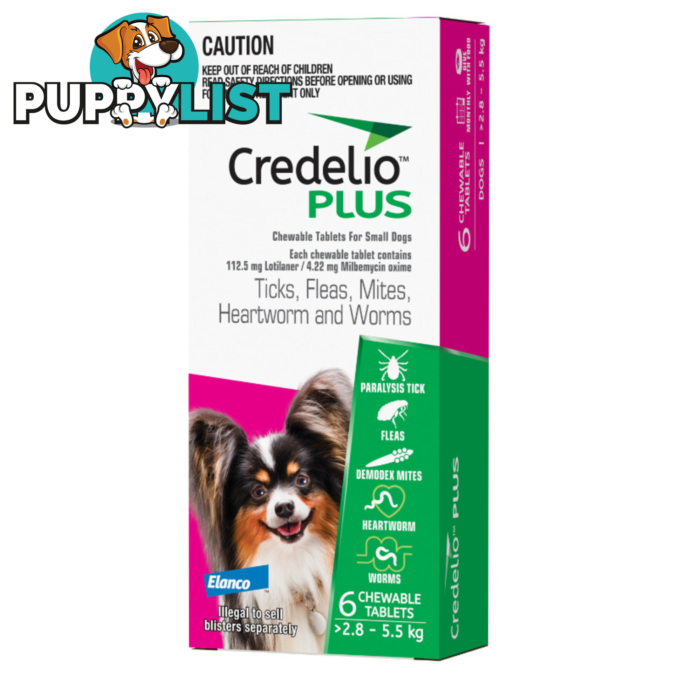 Credelio Plus Ticks, Fleas, Mites, Heartworm, and Worms - EDACPDM1