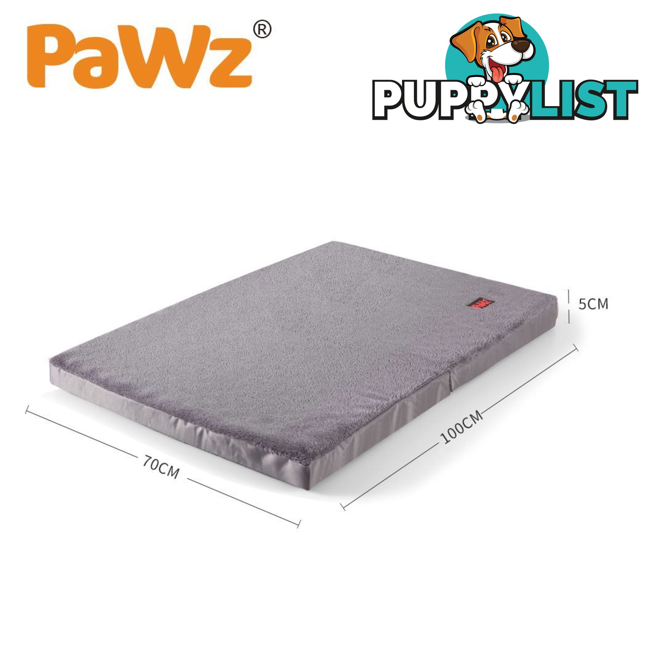 Pet Bed Foldable Dog Puppy Beds Cushion Pad Pads Soft Plush Black PaWz - WB-JC1045-XL-BK