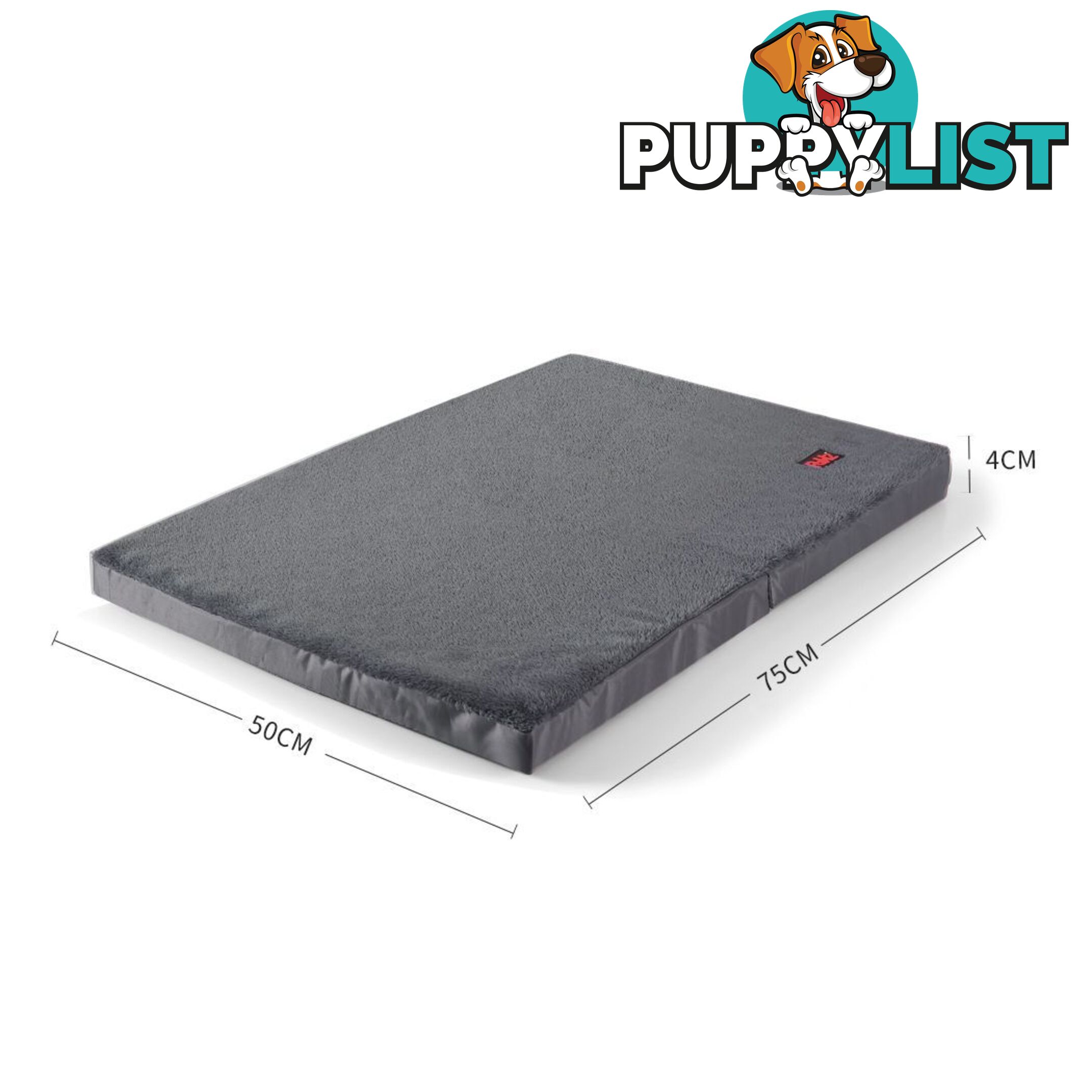 Pet Bed Foldable Dog Puppy Beds Cushion Pad Pads Soft Plush Black PaWz - WB-JC1045-XL-BK