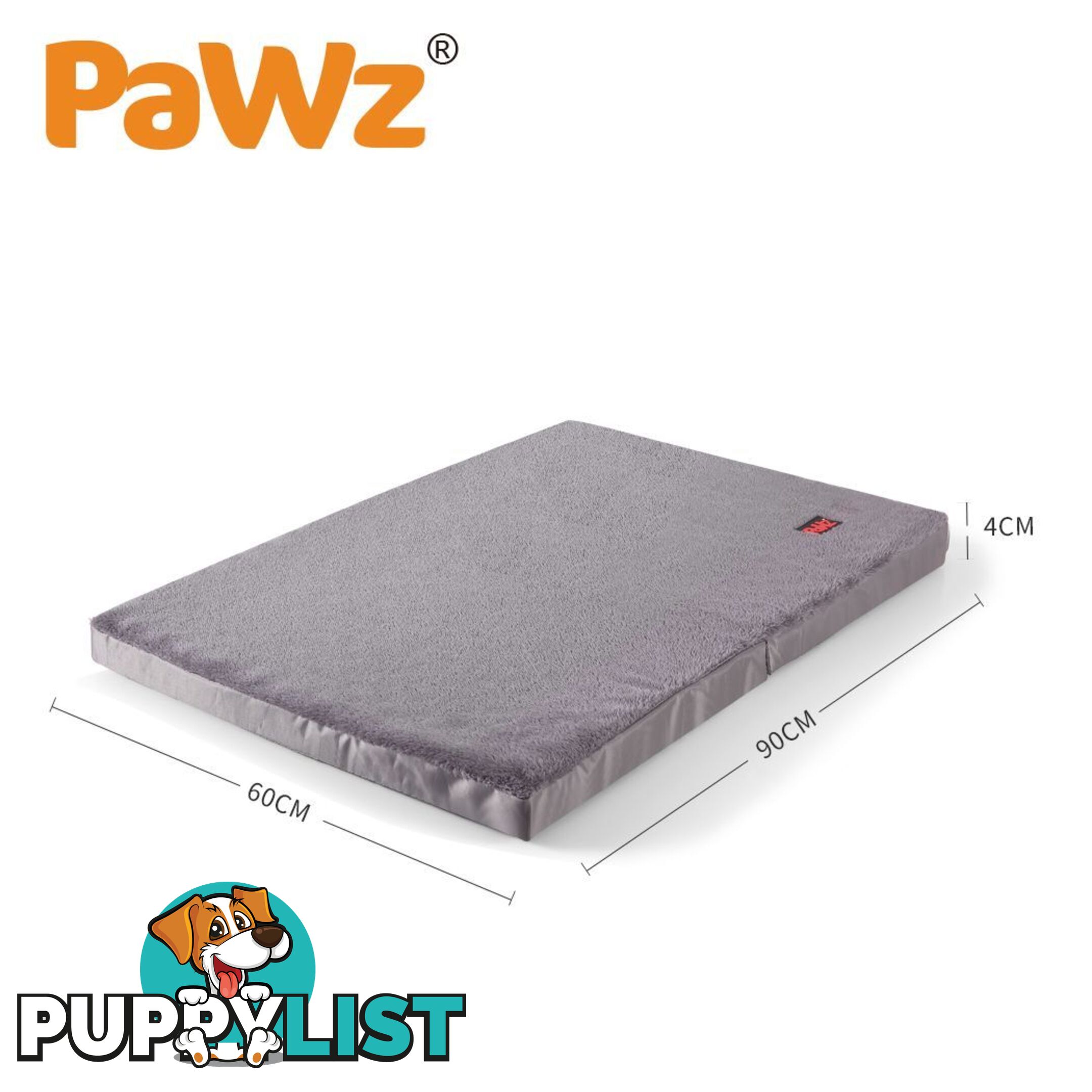 Pet Bed Foldable Dog Puppy Beds Cushion Pad Pads Soft Plush Black PaWz - WB-JC1045-XL-BK