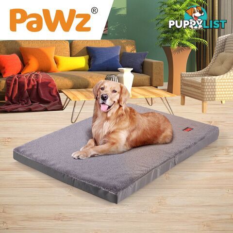 Pet Bed Foldable Dog Puppy Beds Cushion Pad Pads Soft Plush Black PaWz - WB-JC1045-XL-BK