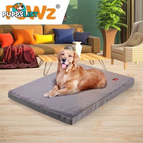 Pet Bed Foldable Dog Puppy Beds Cushion Pad Pads Soft Plush Black PaWz - WB-JC1045-XL-BK