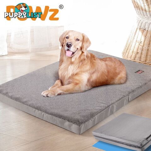 Pet Bed Foldable Dog Puppy Beds Cushion Pad Pads Soft Plush Black PaWz - WB-JC1045-XL-BK