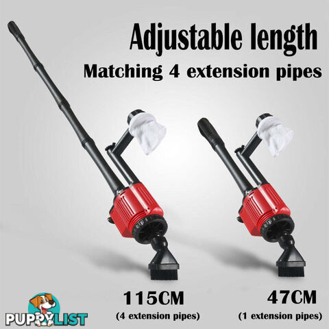 Aquarium Electric Siphon Pump Vacuum Cleaner Fish Tank Clean Water Change Gravel - V201-HLYG001-BLACK