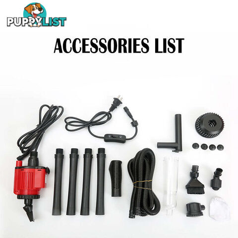 Aquarium Electric Siphon Pump Vacuum Cleaner Fish Tank Clean Water Change Gravel - V201-HLYG001-BLACK
