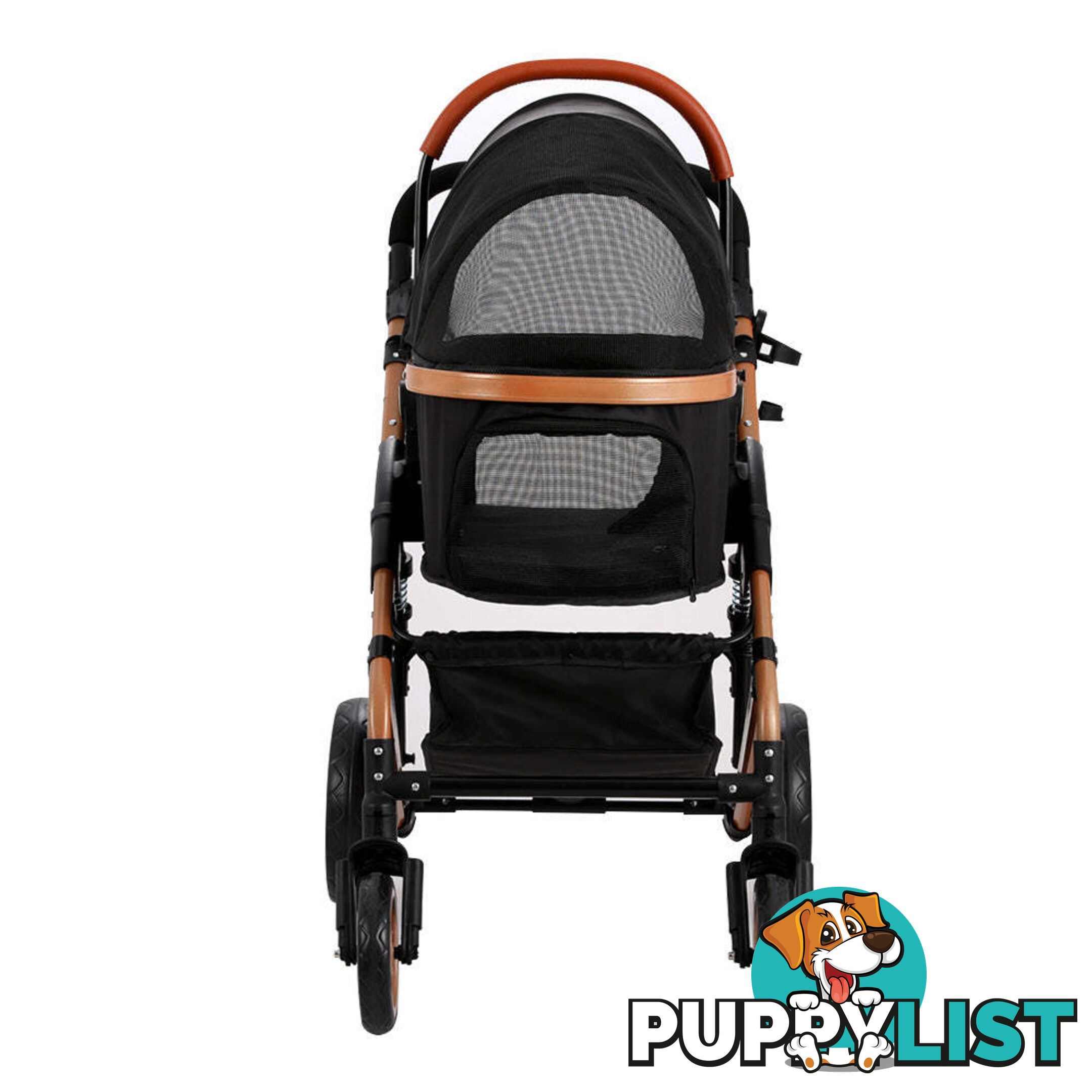 i.Pet Pet Stroller Dog Pram Large Cat Carrier Travel Foldable Pushchair 4 Wheels - PET-STROLLER-110-BK